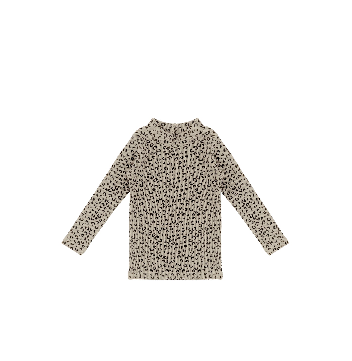 VELOUR LEOPARD MOCKNECK