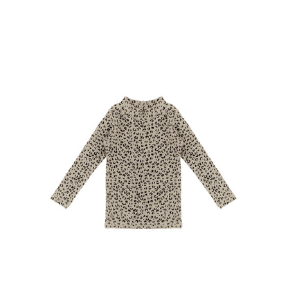 VELOUR LEOPARD MOCKNECK