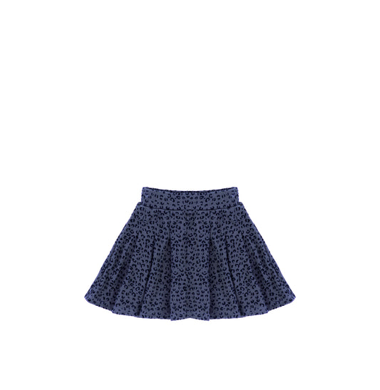 VELOUR LEOPARD SKIRT