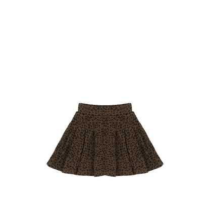 VELOUR LEOPARD SKIRT