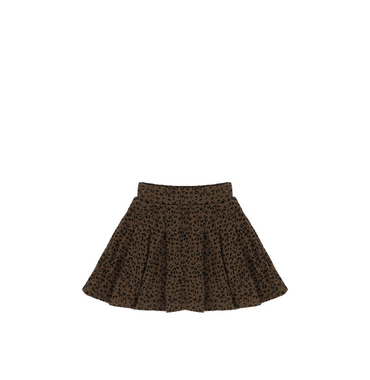 VELOUR LEOPARD SKIRT