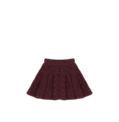 VELOUR LEOPARD SKIRT