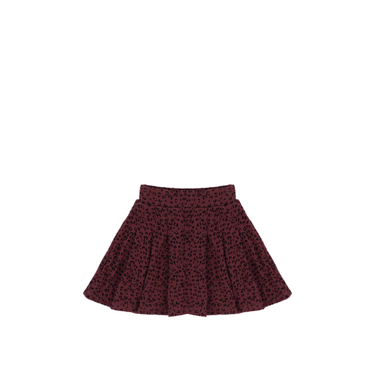 VELOUR LEOPARD SKIRT