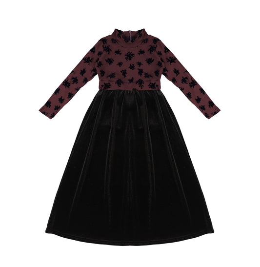 VELOUR SPLATTER OVERLAY MAXI