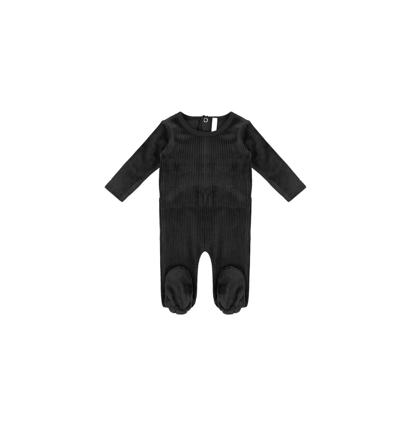 VELOUR RIBBED HENLEY FOOTIE