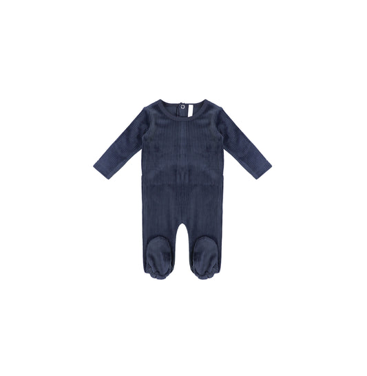 VELOUR RIBBED HENLEY FOOTIE