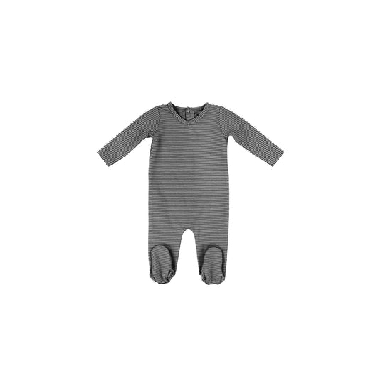 VNECK STRIPED FOOTIE