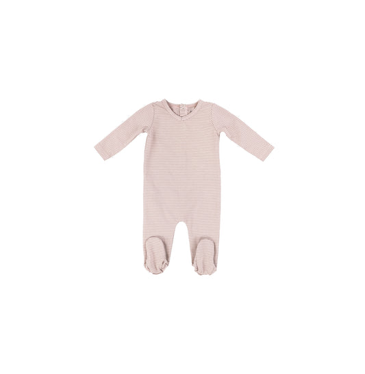 VNECK STRIPED FOOTIE