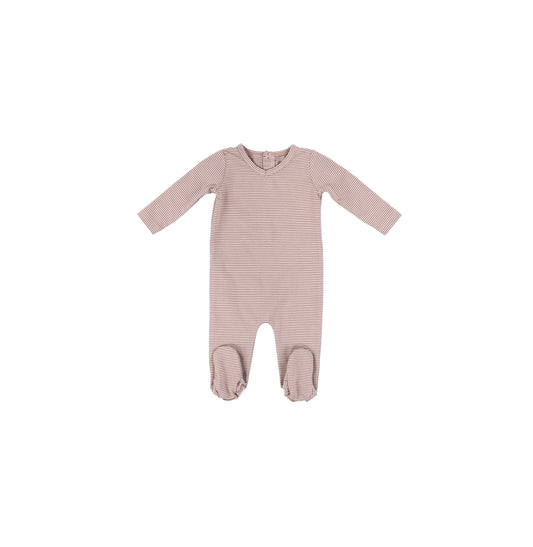 VNECK STRIPED FOOTIE