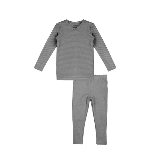 VNECK STRIPED PAJAMAS