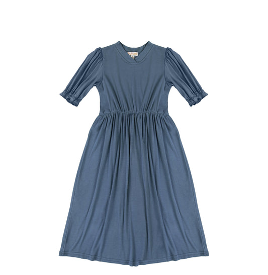 3/4 SLEEVES VNECK MAXI DRESS