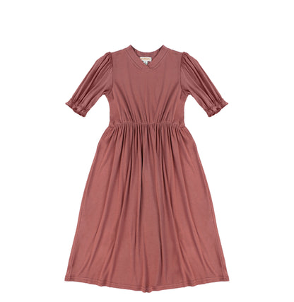 3/4 SLEEVES VNECK MAXI DRESS