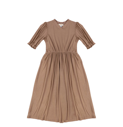 3/4 SLEEVES VNECK MAXI DRESS