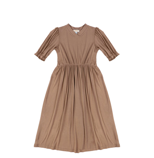 3/4 SLEEVES VNECK MAXI DRESS