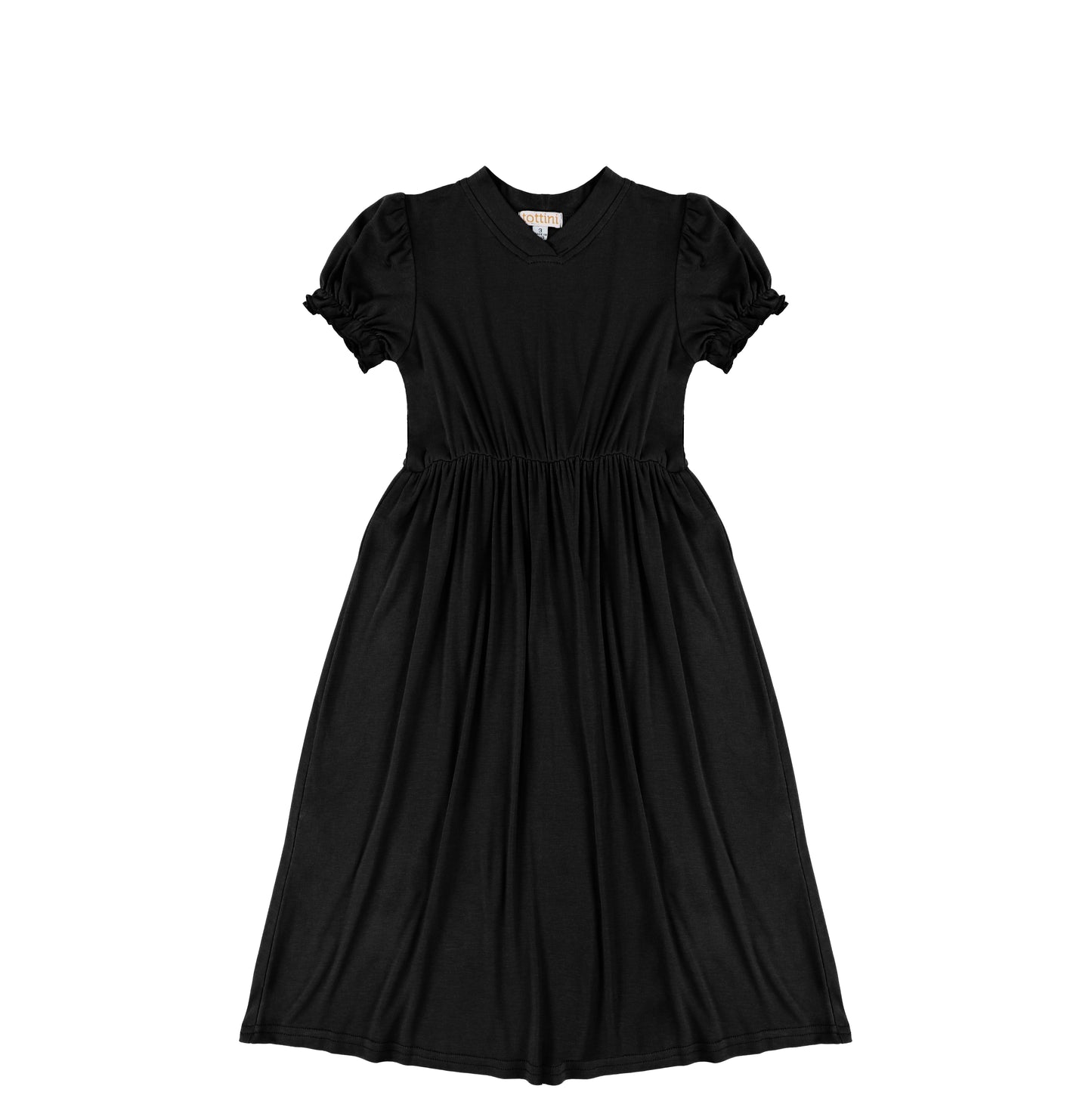 SHORT SLEEVES VNECK MAXI DRESS