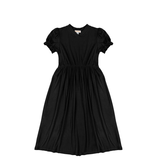 SHORT SLEEVES VNECK MAXI DRESS