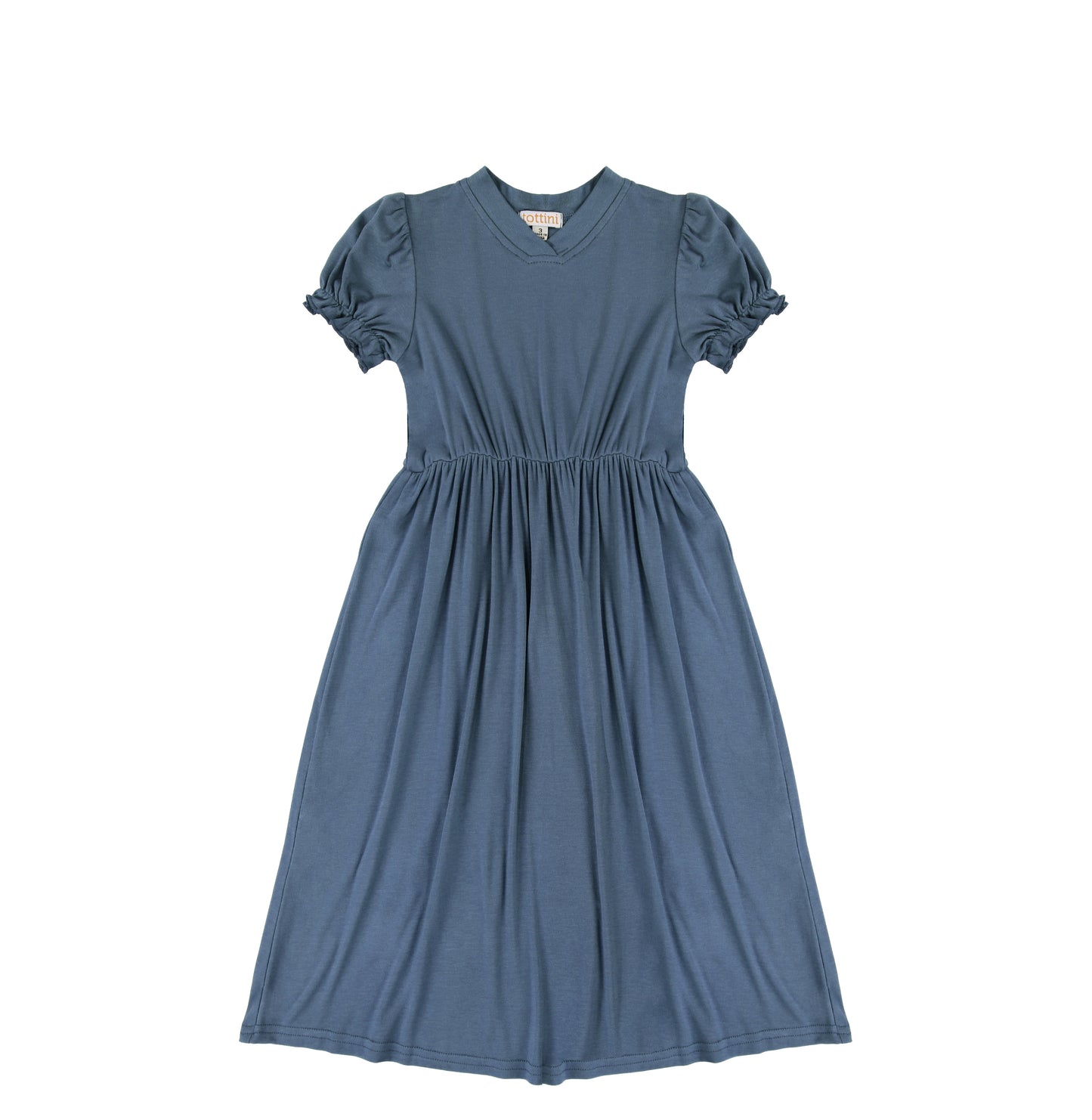 SHORT SLEEVES VNECK MAXI DRESS