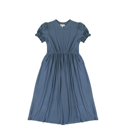 SHORT SLEEVES VNECK MAXI DRESS