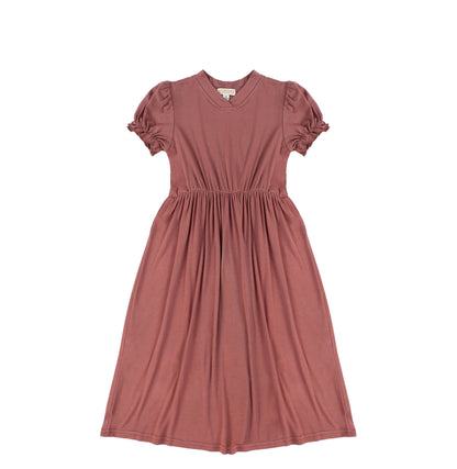 SHORT SLEEVES VNECK MAXI DRESS