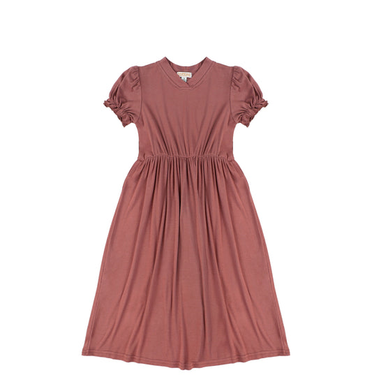 SHORT SLEEVES VNECK MAXI DRESS