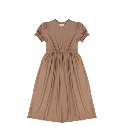 SHORT SLEEVES VNECK MAXI DRESS