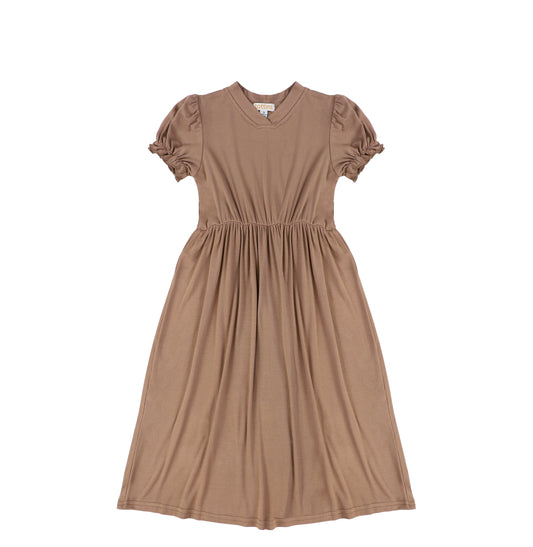 SHORT SLEEVES VNECK MAXI DRESS