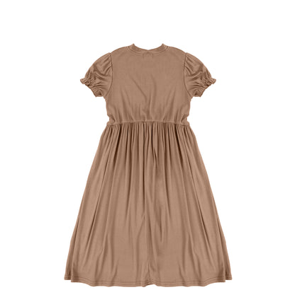 SHORT SLEEVES VNECK MAXI DRESS