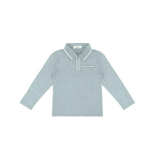 LONG SLEEVES ZIPPER TRIM POLO