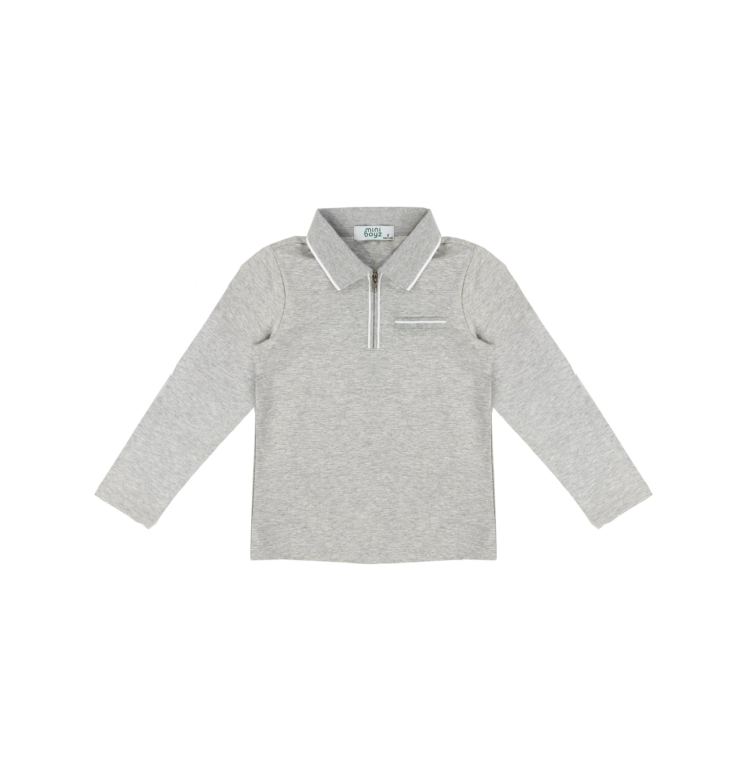 LONG SLEEVES ZIPPER TRIM POLO