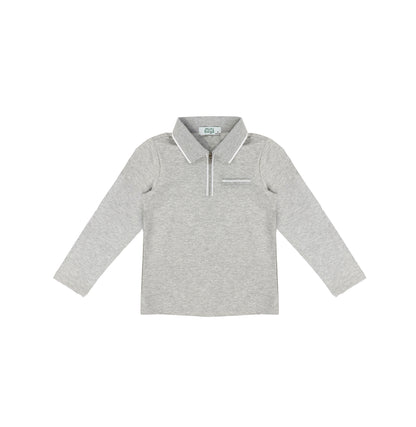 LONG SLEEVES ZIPPER TRIM POLO