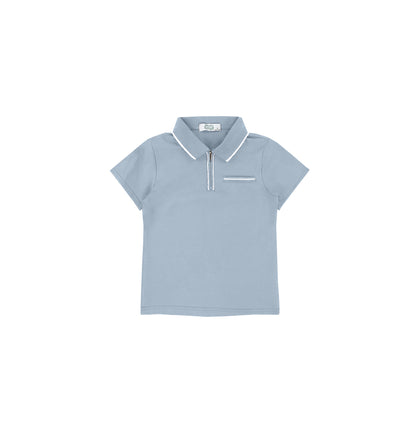 SHORT SLEEVES ZIPPER TRIM POLO