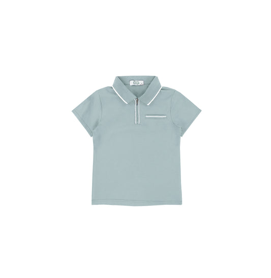 SHORT SLEEVES ZIPPER TRIM POLO