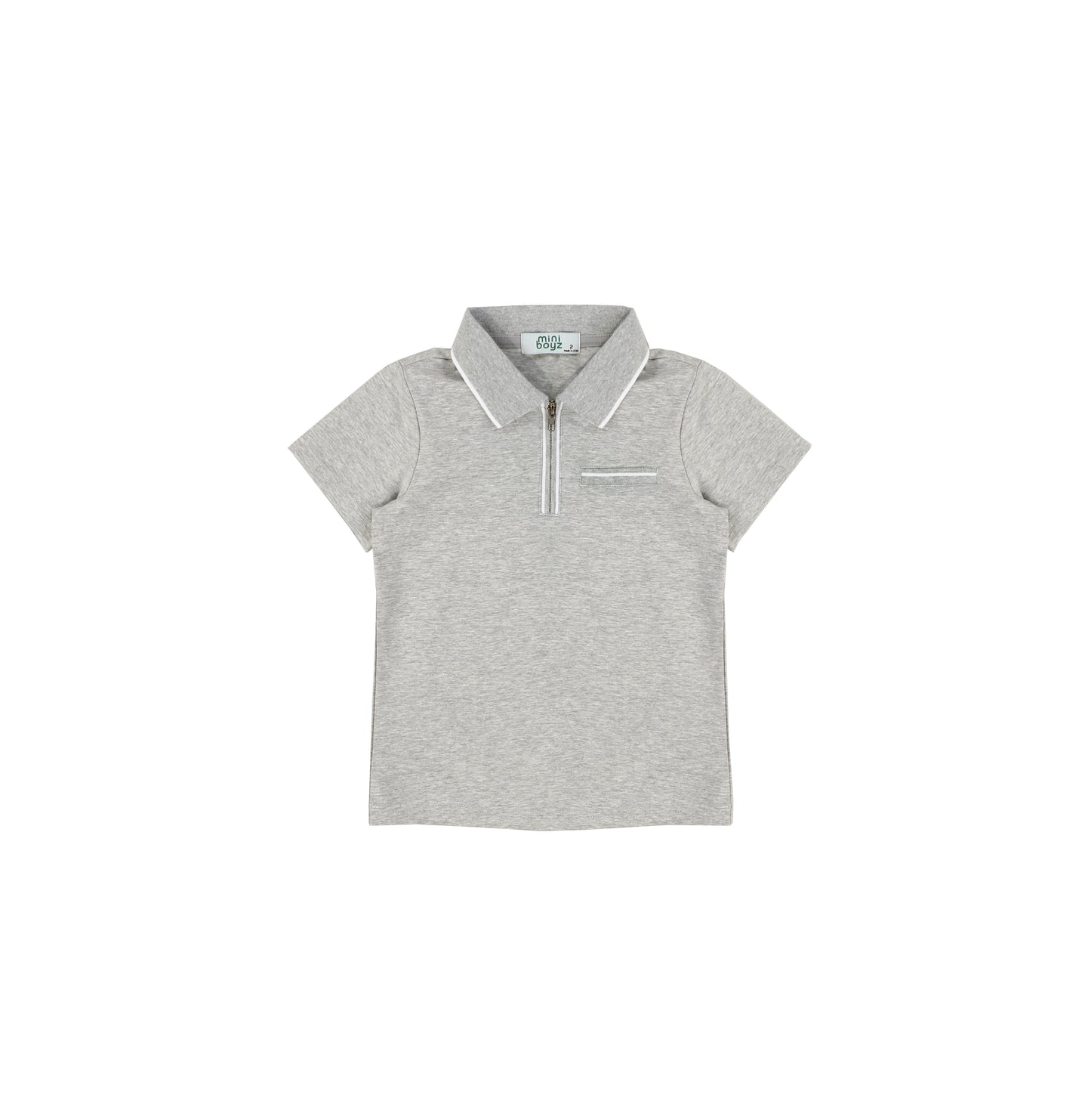 SHORT SLEEVES ZIPPER TRIM POLO