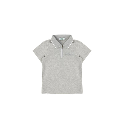 SHORT SLEEVES ZIPPER TRIM POLO