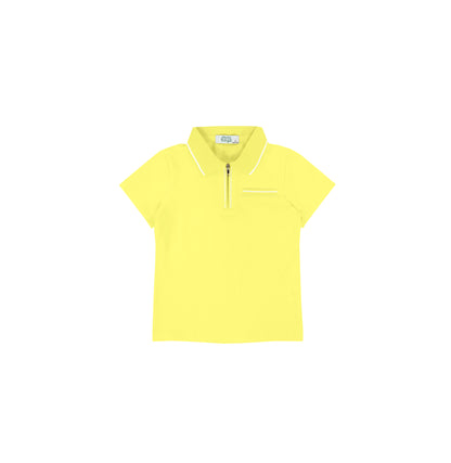 SHORT SLEEVES ZIPPER TRIM POLO