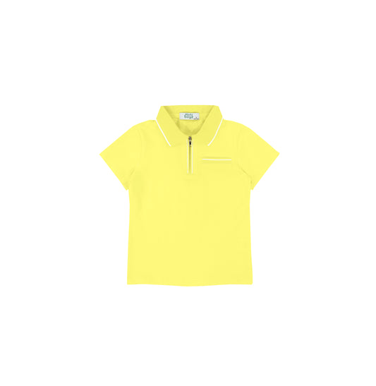 SHORT SLEEVES ZIPPER TRIM POLO