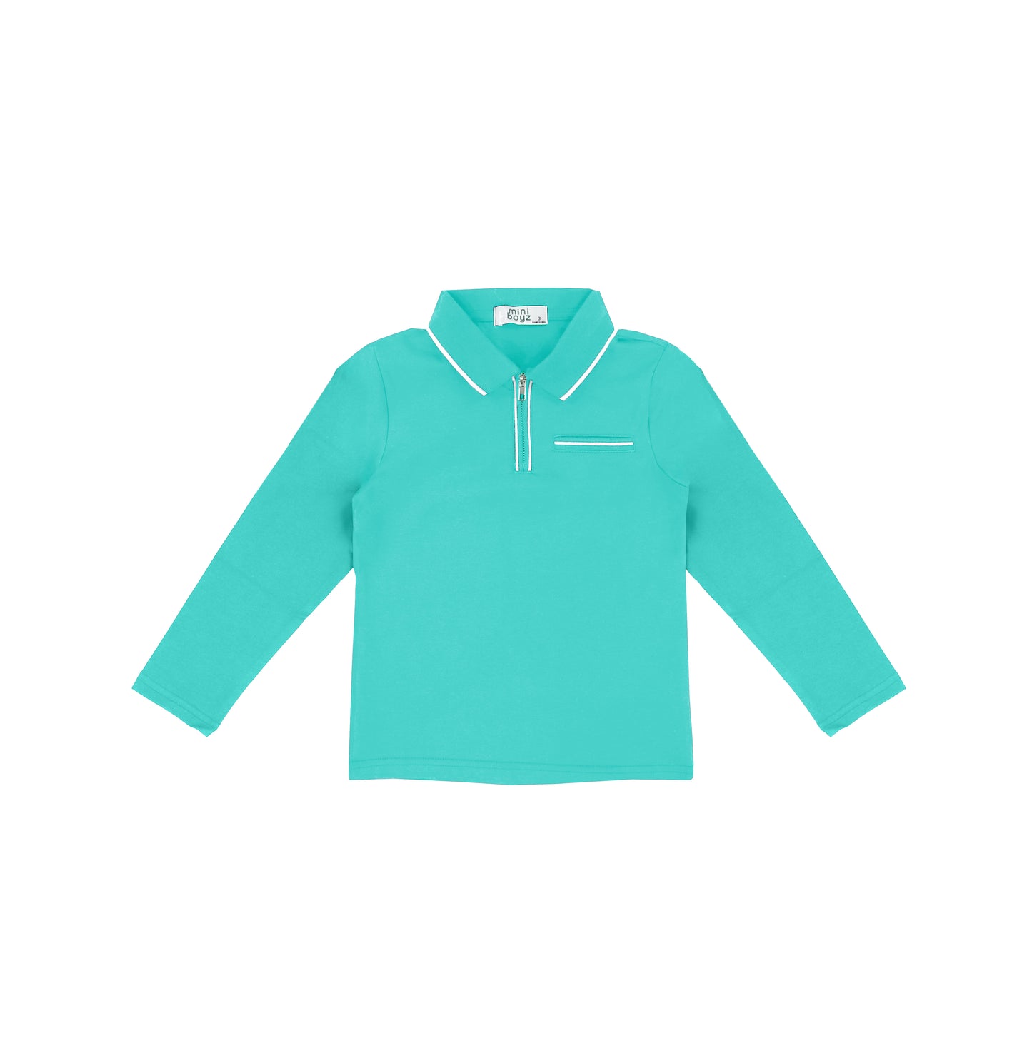 LONG SLEEVES ZIPPER TRIM POLO