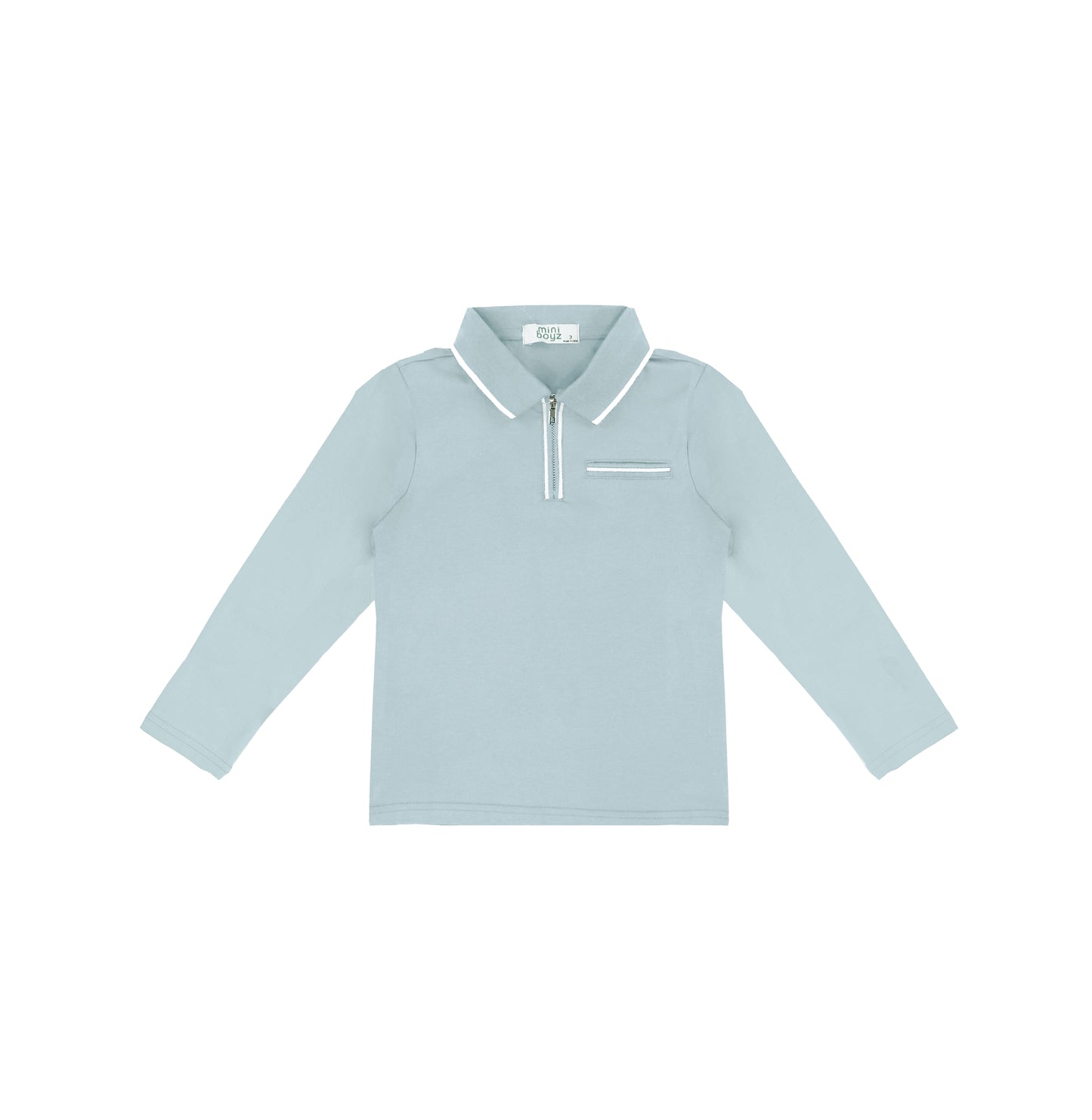 LONG SLEEVES ZIPPER TRIM POLO