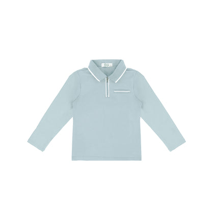 LONG SLEEVES ZIPPER TRIM POLO