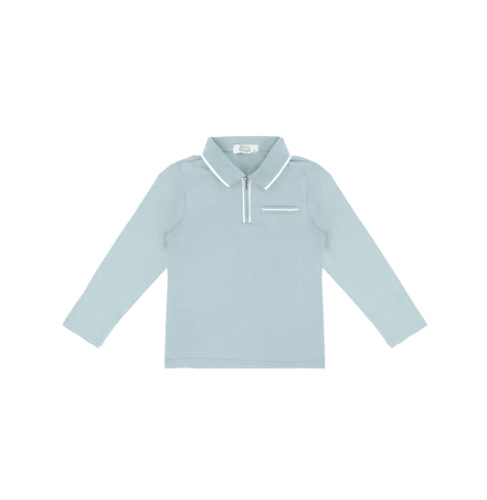 LONG SLEEVES ZIPPER TRIM POLO