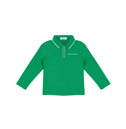 LONG SLEEVES ZIPPER TRIM POLO