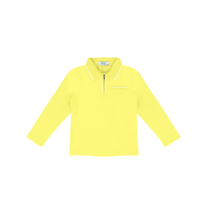 LONG SLEEVES ZIPPER TRIM POLO