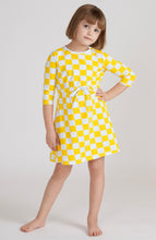 Load image into Gallery viewer, 3/4 SLEEVES CHECKED DRESS