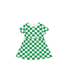 Load image into Gallery viewer, SHORT SLEEVES CHECKED DRESS