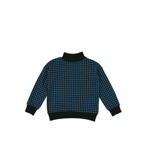 CHECKED TURTLENECK TOP