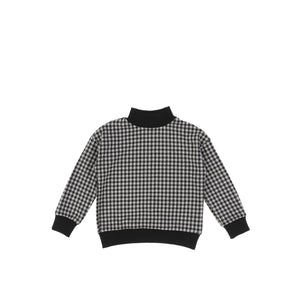 CHECKED TURTLENECK TOP