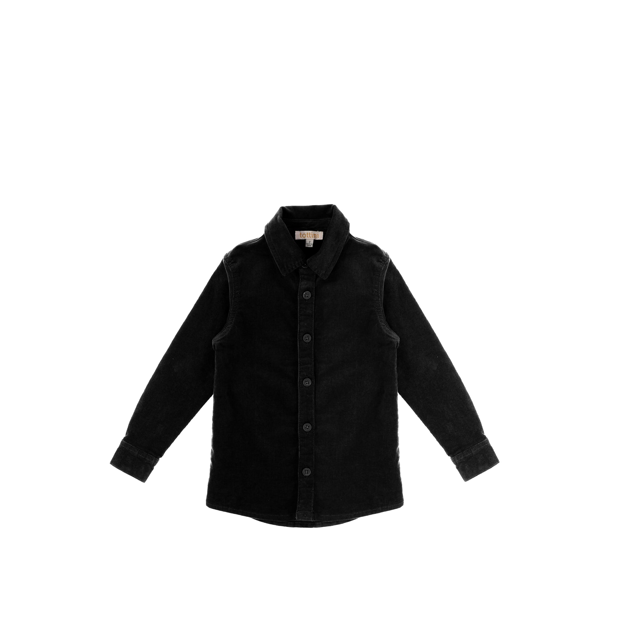 Black corduroy hot sale shirt