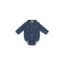 Load image into Gallery viewer, DENIM BUTTON DOWN ROMPER