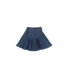Load image into Gallery viewer, DENIM PLEATED SKIRT