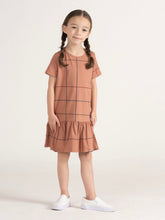 Load image into Gallery viewer, SHORT SLEEVES GRID DRESS